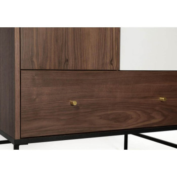 Flora wardrobe (walnut/white)